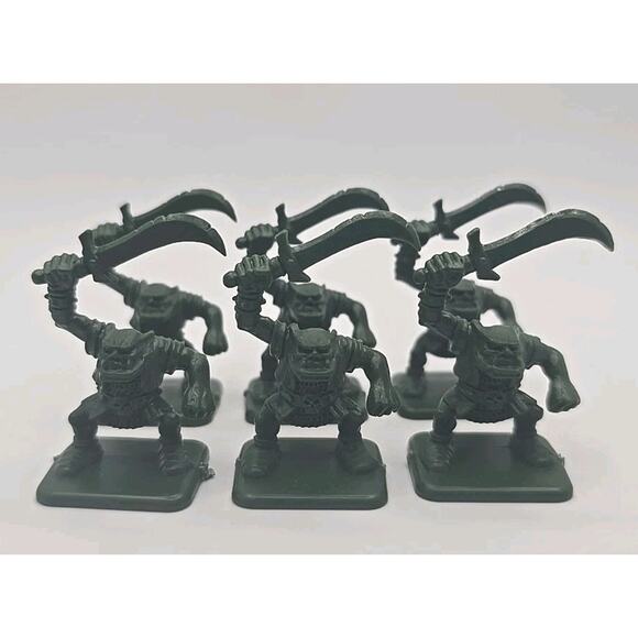 1990 Hero Quest Hero Green Figures Orc w/ Sword Lot of 6 SKU 323 - Picture 2 of 5
